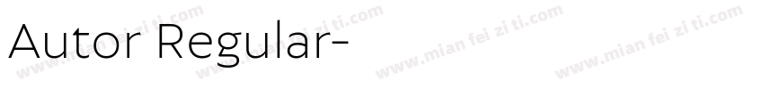 Autor Regular字体转换